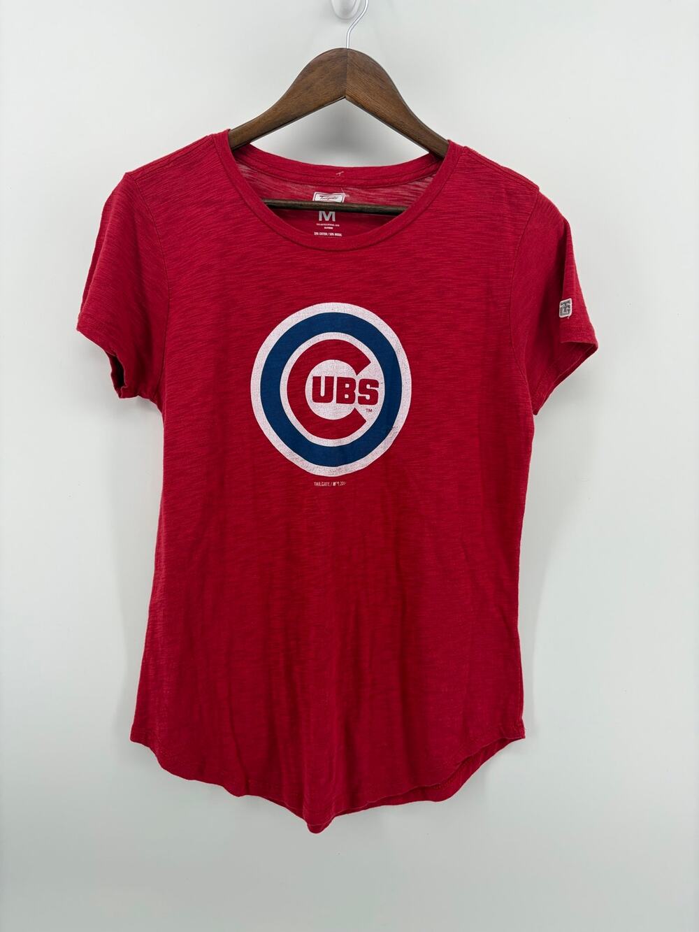 Chicago Cubs 2015 Fly The W Red Heathered Womens Medium MLB T Shirt